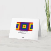Regenbogen quadriert Geburtstags-Karte Karte (Rückseite)
