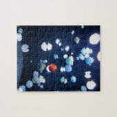 Regenbogen-Qualle-Monogramm-Puzzlespiel Puzzle (Horizontal)