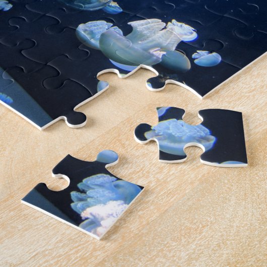 Regenbogen-Qualle-Monogramm-Puzzlespiel Puzzle (Seite)