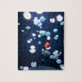 Regenbogen-Qualle-Monogramm-Puzzlespiel Puzzle (Vertikal)