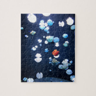 Regenbogen-Qualle-Monogramm-Puzzlespiel Puzzle