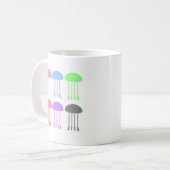 Regenbogen-Quallen auf Parade Kaffeetasse (Vorderseite Links)