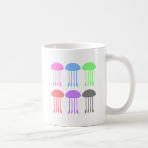 Regenbogen-Quallen auf Parade Kaffeetasse