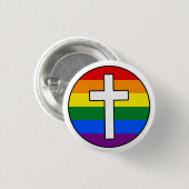 Regenbogen-Querknopf Button (Vorne & Hinten)