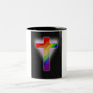 Regenbogen-QuerTasse Zweifarbige Tasse