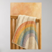 Regenbogen-Quilt-Wasserfarben-Whimsical-Kunstposte Poster (Vorne)