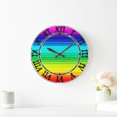 Regenbogen-Rainbow-Acryl, LBGT, Regenbogendekor Große Wanduhr (Zuhause)
