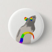 Regenbogen-Ratte Button (Vorderseite)