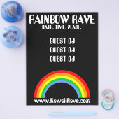 Regenbogen-Rave-Individualflugblatt Flyer (Einzeln)