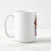 Regenbogen-Rebell-Wasserfarbe Newf Kaffeetasse (Links)