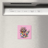 Regenbogen-Rebell-Wasserfarbe Newf Magnet (In Situ (Geschirrspüler))