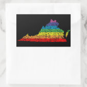Regenbogen Rechteckiger Aufkleber (Tasche)
