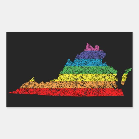 Regenbogen Rechteckiger Aufkleber (Vorderseite)