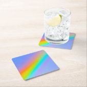 Regenbogen Rechteckiger Pappuntersetzer (Vor Ort)