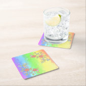 Regenbogen  rechteckiger pappuntersetzer (Vor Ort)