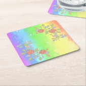 Regenbogen  rechteckiger pappuntersetzer (angewinkelt)