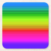 Regenbogen Rechteckiger Pappuntersetzer (Vorderseite)