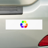 Regenbogen recyceln Zeichen Autoaufkleber (Auf Auto)