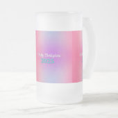 Regenbogen-Reflexionen Mattglas Bierglas (VorderseiteRechts)