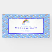 Regenbogen Regen Cloud Sky Baby Dusche Banner (Horizontal)