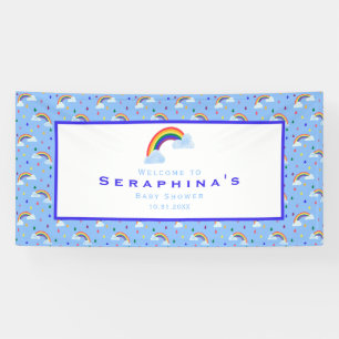 Regenbogen Regen Cloud Sky Baby Dusche Banner
