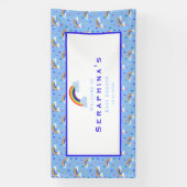 Regenbogen Regen Cloud Sky Baby Dusche Banner (Vertikal)