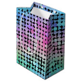 Regenbogen regen : mittlere geschenktüte (Rückseite Schrägansicht)
