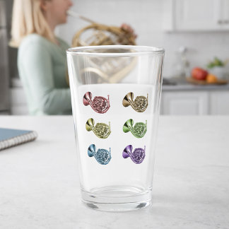 Regenbogen Regenbogen Französische Hörner Band Mus Glas