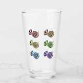 Regenbogen Regenbogen Französische Hörner Band Mus Glas (Vorderseite)