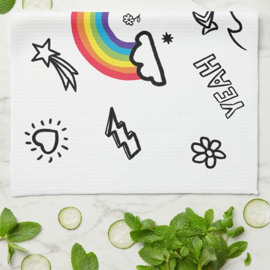 Regenbogen-Regenbogenmoor Geschirrtuch (Gefaltet)