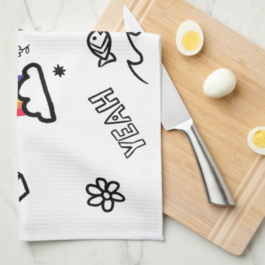 Regenbogen-Regenbogenmoor Geschirrtuch (Viertel Falte)