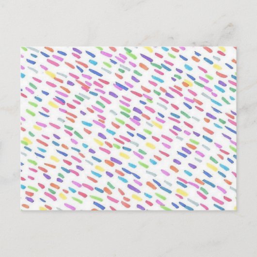 Regenbogen Regenfall Postkarte (Vorderseite)