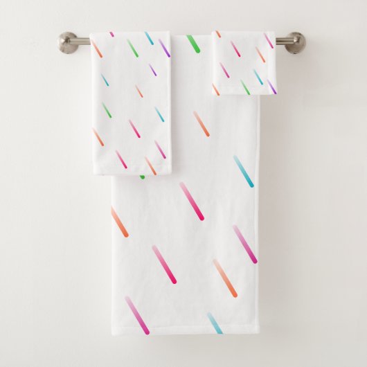 Regenbogen-Regentropfen Badhandtuch Set (Insitu)