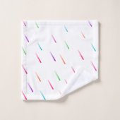 Regenbogen-Regentropfen Badhandtuch Set (Waschlappen)