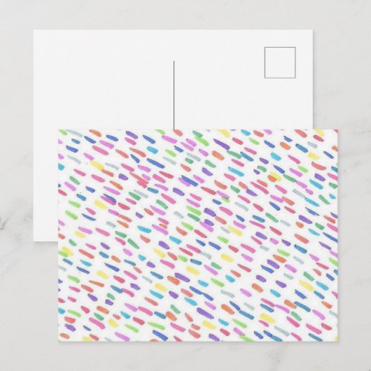 Regenbogen-Regentropfen Postkarte (Vorne/Hinten)