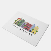 Regenbogen-Reihen-Charleston Sc-Fußmatte Fußmatte (Schrägansicht)