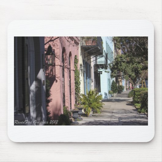 Regenbogen-Reihen-Charleston Sc Mousepad (Vorne)