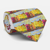 REGENBOGEN-REIHEN-KRAWATTE KRAWATTE (Gerollt)