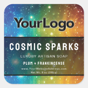 Regenbogen Reiki Energiearbeiter Kosmische Produkt Quadratischer Aufkleber