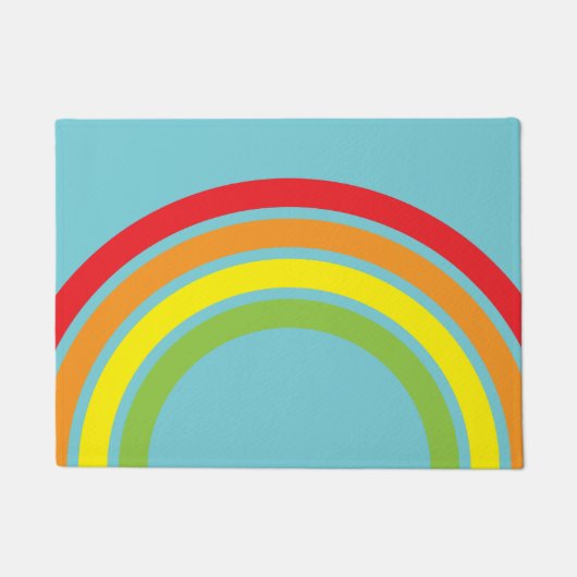 Regenbogen-Retro-Bodenmatte Fußmatte (Vorderseite)