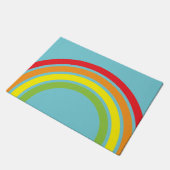 Regenbogen-Retro-Bodenmatte Fußmatte (Schrägansicht)