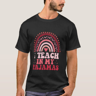 Regenbogen-Retro-Homeschool-Mutter-Lehrerin Ich un T-Shirt