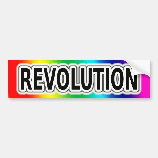 Regenbogen-Revolution Autoaufkleber (Vorne)