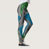 Regenbogen Rex Retro Leggings: Retro Leggings (Rechts)