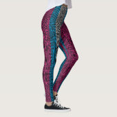 Regenbogen Rex Retro Leggings: Transport-Flagge Leggings (Rechts)