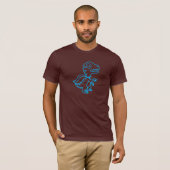 Regenbogen Rex T-Shirt: Blau T-Shirt (Vorne ganz)