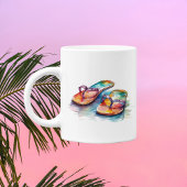 Regenbogen-Riff-Flip-Flops Kaffeetasse