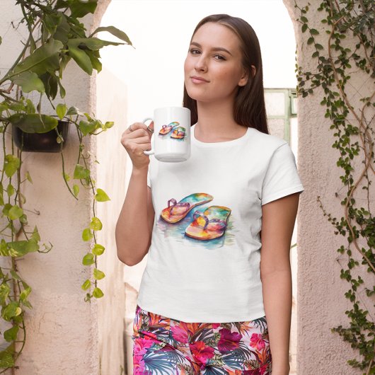 Regenbogen-Riff-Flip-Flops Kaffeetasse