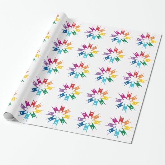 Regenbogen-Ring der Humanisten Geschenkpapier (Ungerollt)