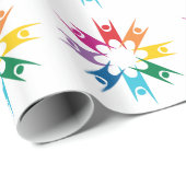 Regenbogen-Ring der Humanisten Geschenkpapier (Rolleneckpunkt)